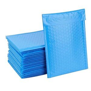 Blue Poly Bubble Padded Envelopes Self-Sealing Mailers 4X8 (Inner 4x7)